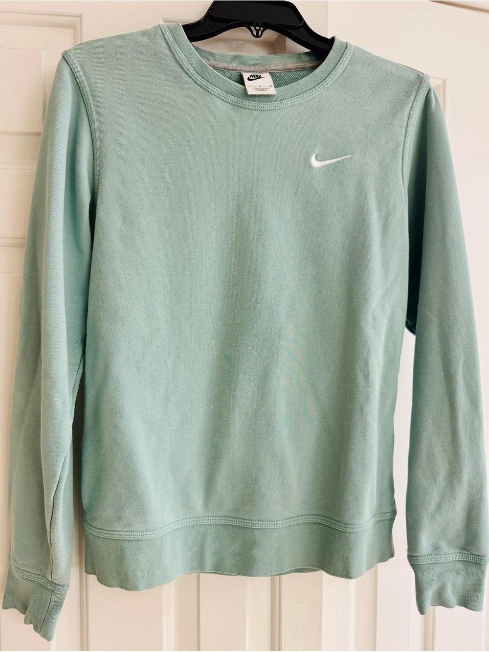 NIKE Light Mint Crewneck Sweatshirt with White Swoosh